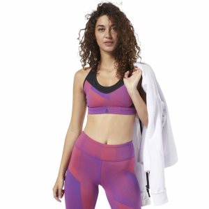 Reebok Hero Racer Medium-Impact Bh Damen - Lila - DE 735-LIK